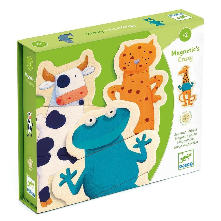 Crazy Animal Mix & Match Wooden Magnets - Safari Ltd®