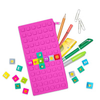 Customizable Jumbo Pencil Case with Cubes - Purple - Safari Ltd®