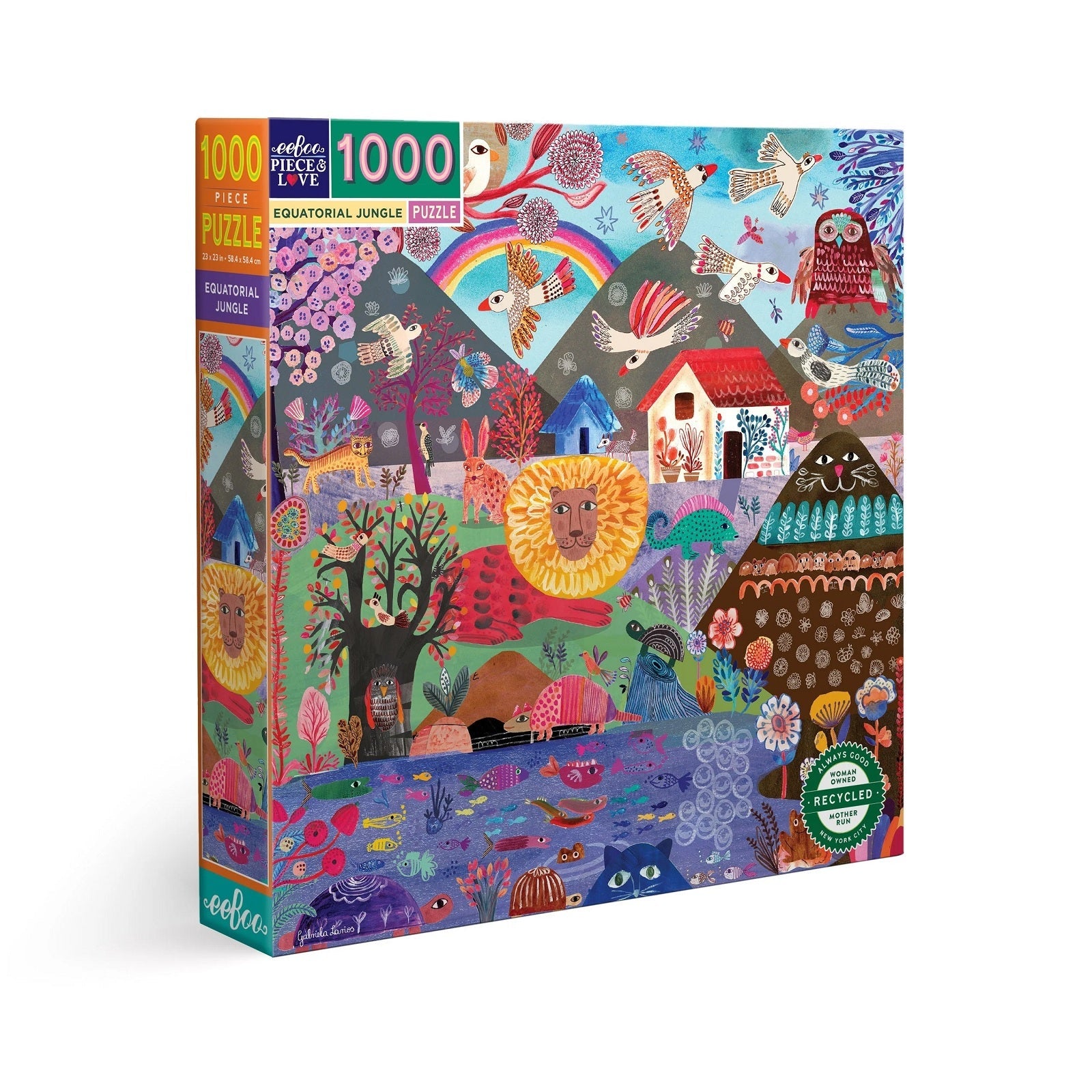 Equatorial Jungle 1000 Piece Square Jigsaw Puzzle - Safari Ltd®