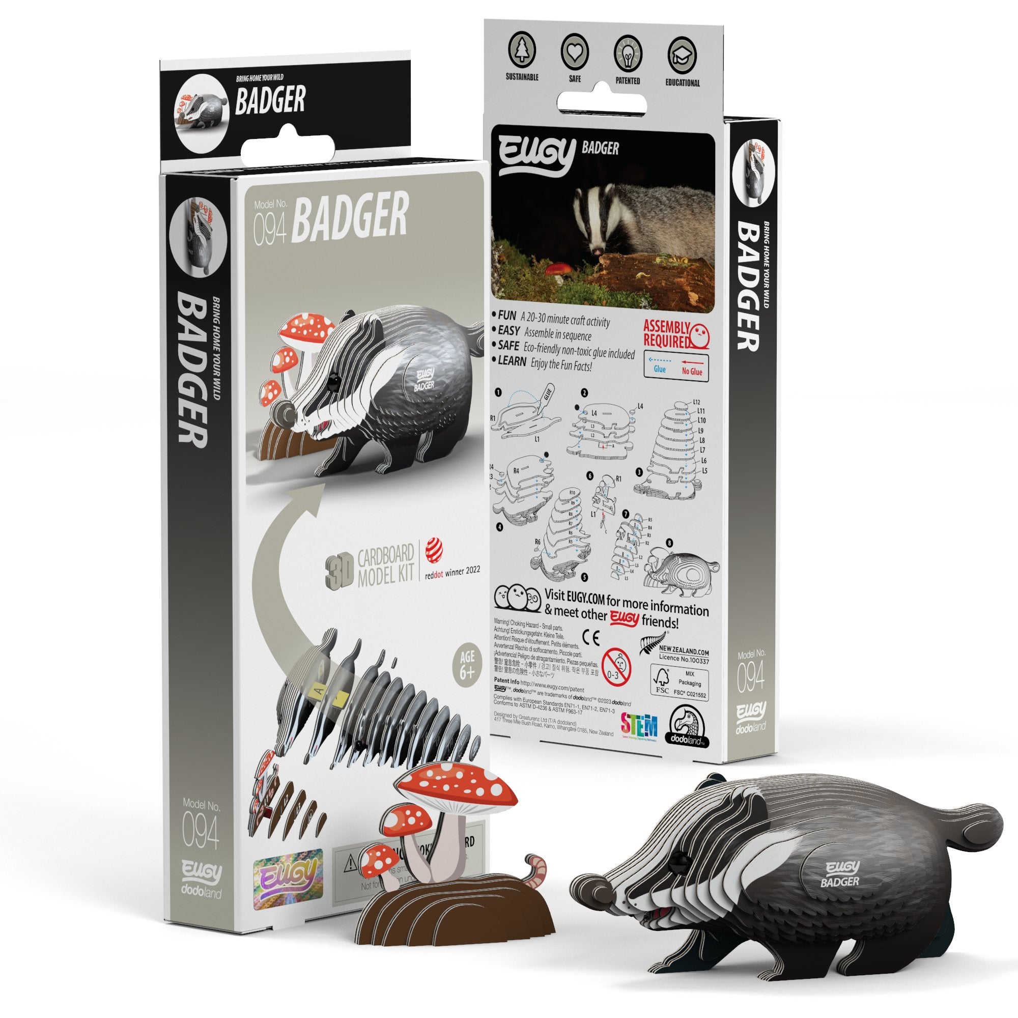 EUGY Badger 3D Puzzle - Safari Ltd®