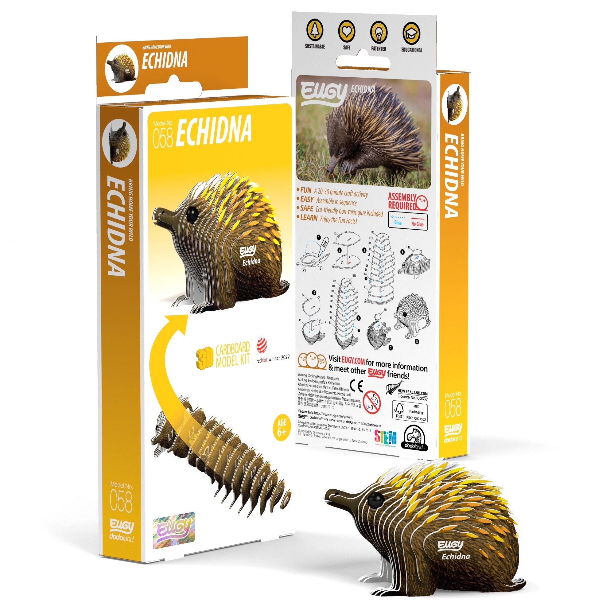 EUGY Echidna 3D Puzzle - Safari Ltd®