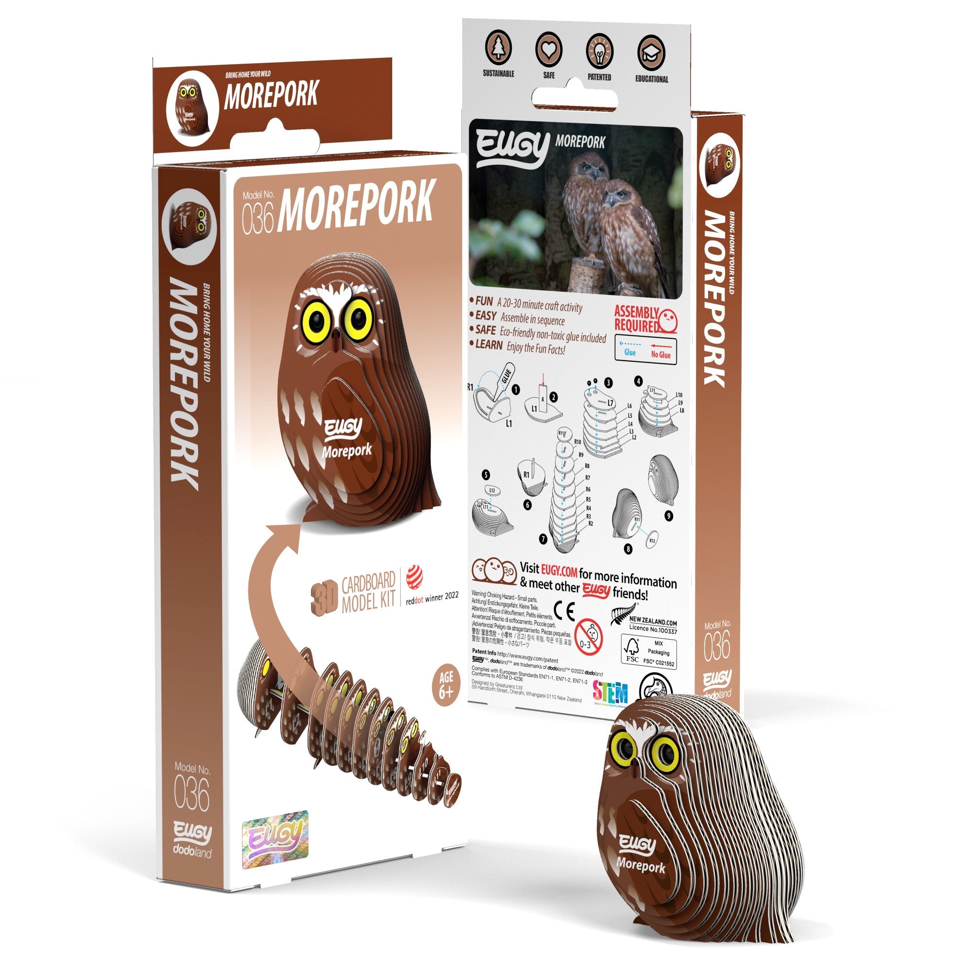 EUGY Morepork 3D Puzzle - Safari Ltd®