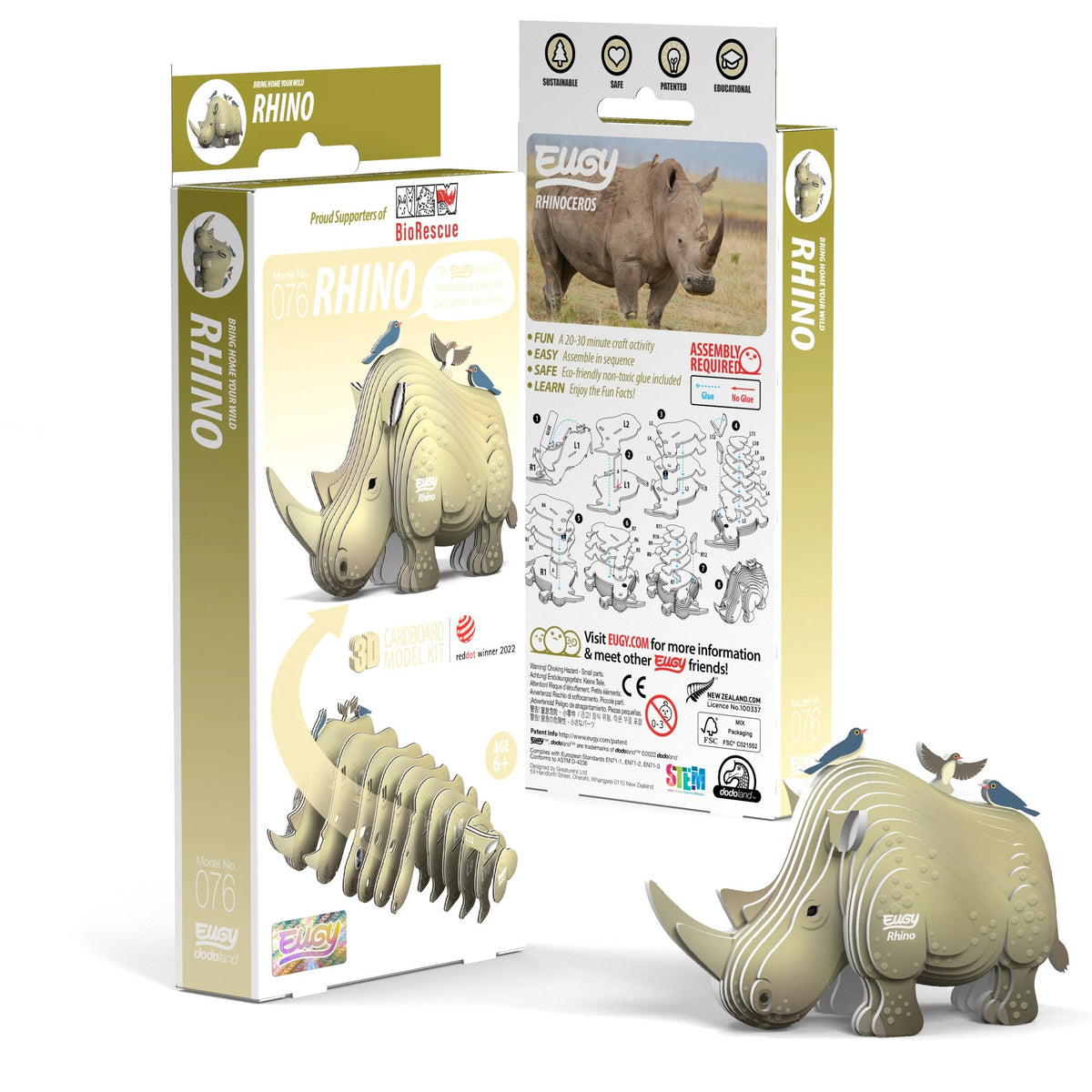 EUGY Rhino 3D Puzzle | Eugy | Safari Ltd®