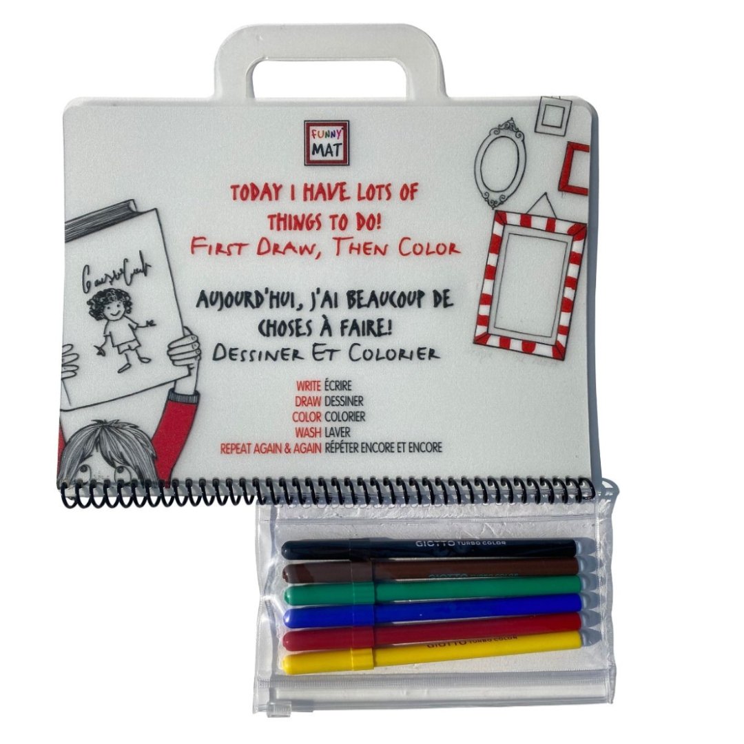 Funny Mat - Lots to Do w/6 Giotto Markers - Safari Ltd®