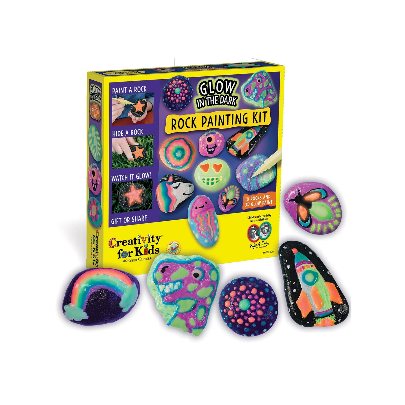 Glow-in-the-Dark Rock Painting Kit - Safari Ltd®