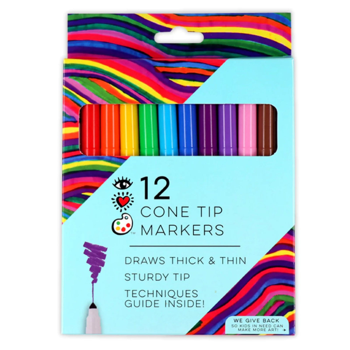 iHeartArt 12 Cone Tip Markers - Safari Ltd®