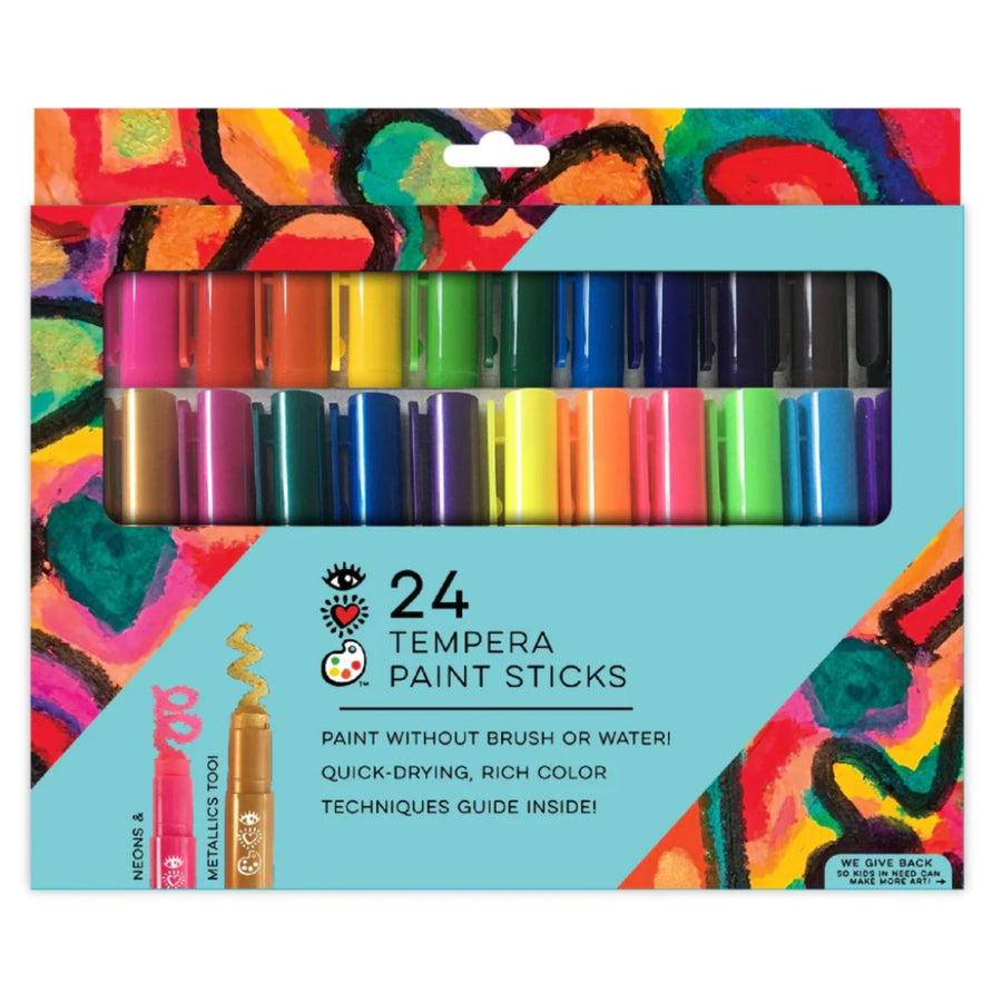 iHeartArt 24 Tempera Paint Sticks - Safari Ltd®