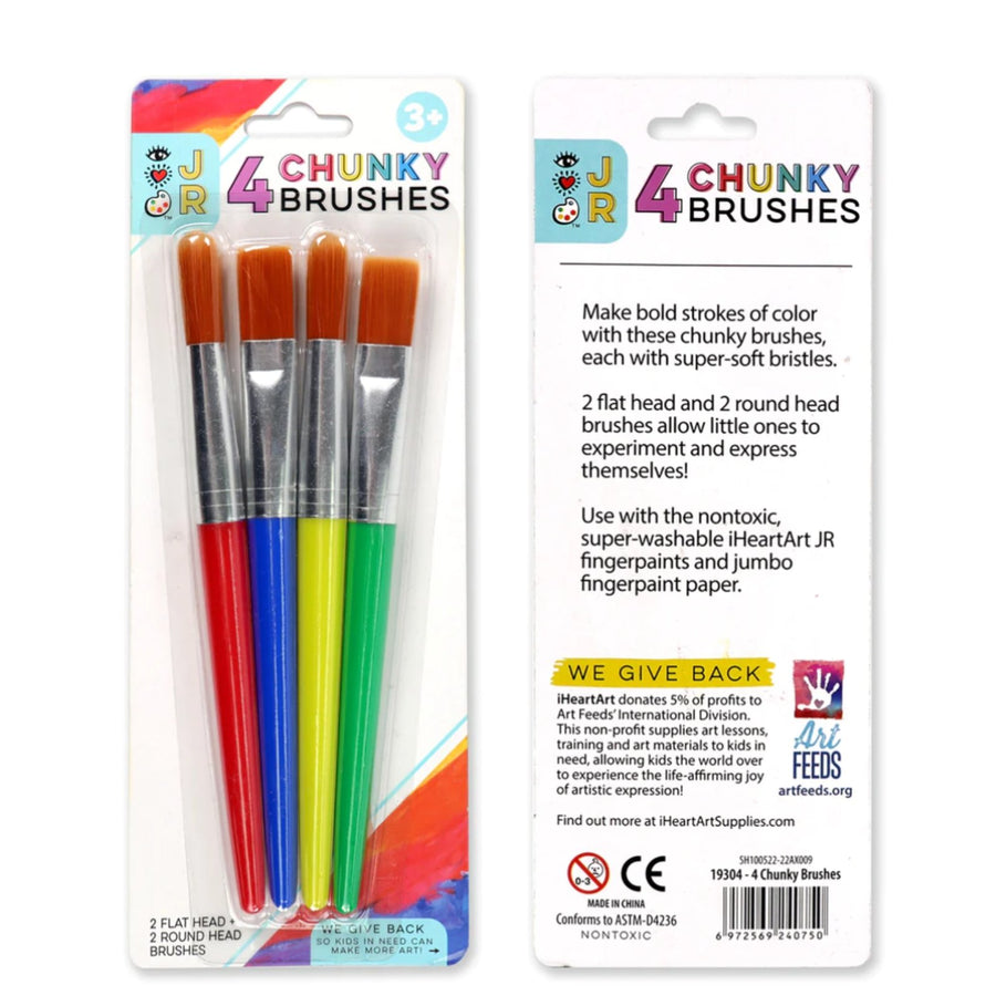 iHeartArt Jr 4 Chunky Brushes - Safari Ltd®