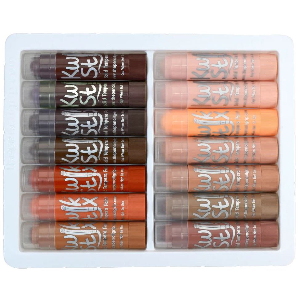 Kwik Stix Global Skin Tone Tempera Paint Sticks - Set of 14 - Safari Ltd®