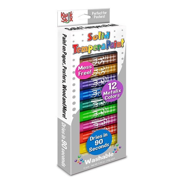 KwikStix Tempera Paint 12 Metalix Colors - Safari Ltd®