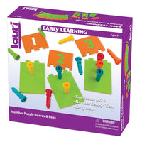 Lauri Number Puzzle Boards & Pegs - Safari Ltd®