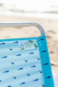 Lowtides Gully Child Beach Chair in Shark Bite Print - Safari Ltd®