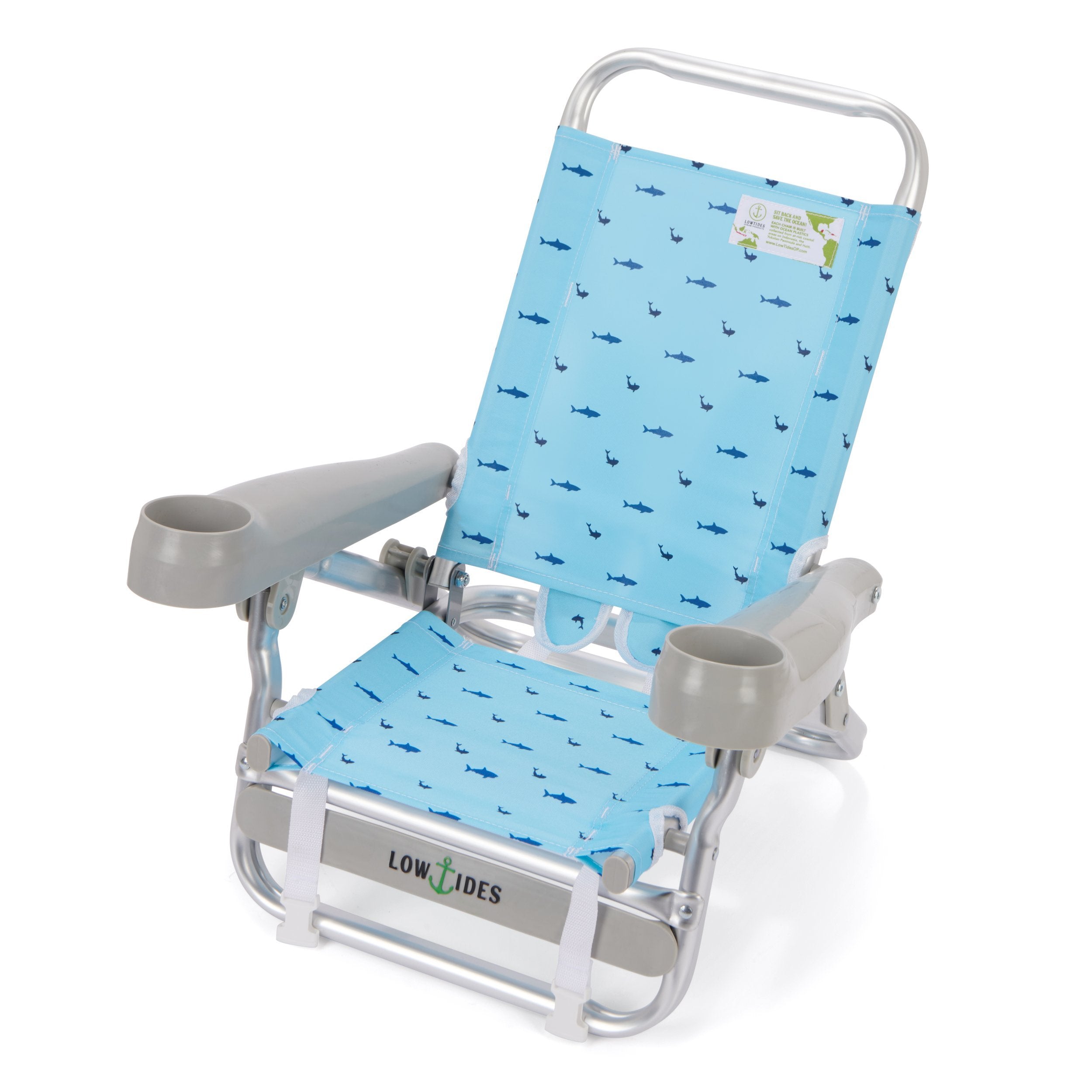 Lowtides Gully Child Beach Chair in Shark Bite Print - Safari Ltd®