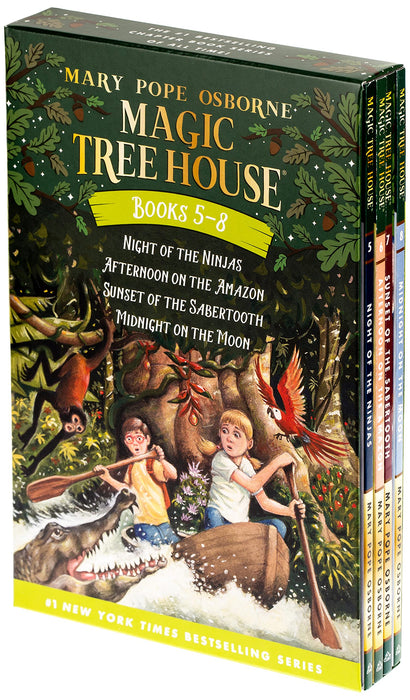 Magic Tree House Boxed Set, Books 5-8: Night of the Ninjas, Afternoon on  the , Sunset of the Sabertooth, and Midnight on the Moon