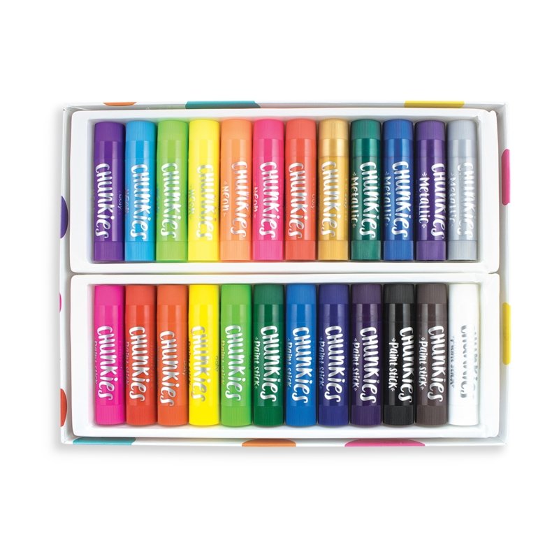 OOLY Chunkies Paint Sticks - Set of 24 - Variety Pack - Safari Ltd®