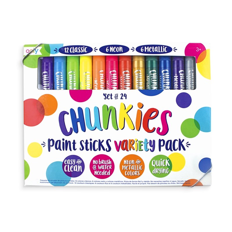 OOLY Chunkies Paint Sticks - Set of 24 - Variety Pack - Safari Ltd®