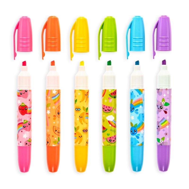 OOLY Jumbo Juicy Scented Highlighters - Set of 6 - Safari Ltd®