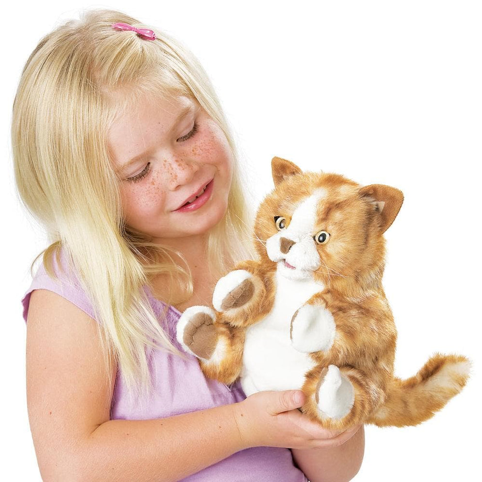 Orange Tabby Kitten Stuffed Animal Puppet | Stuffed Animals | Safari Ltd®