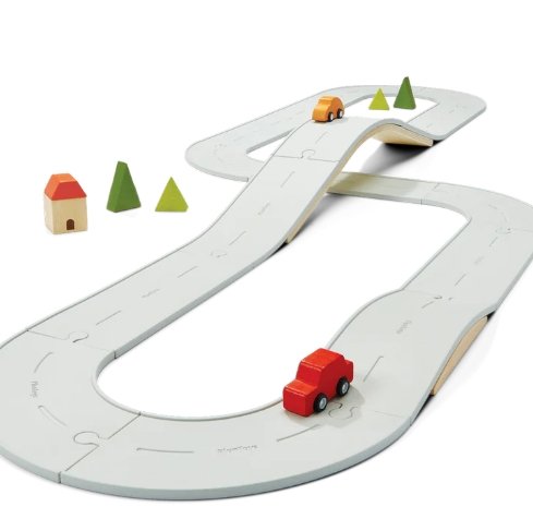 Plan Toys Rubber Road & Rail Set - Large - Safari Ltd®