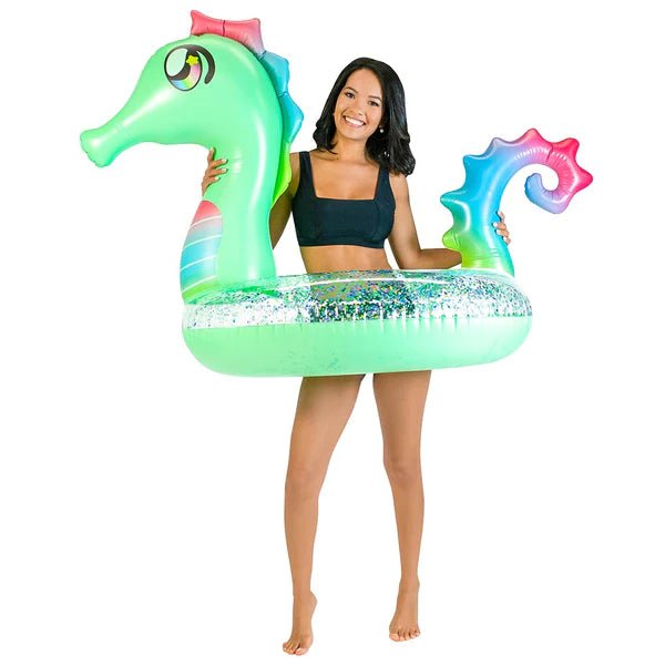 Pool Candy - Glitter Seahorse - 42" Beach & Pool Tube - Safari Ltd®