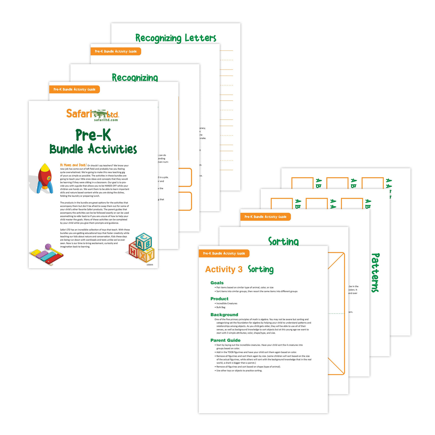 Pre-K Activity Guide - Laminated - Safari Ltd®