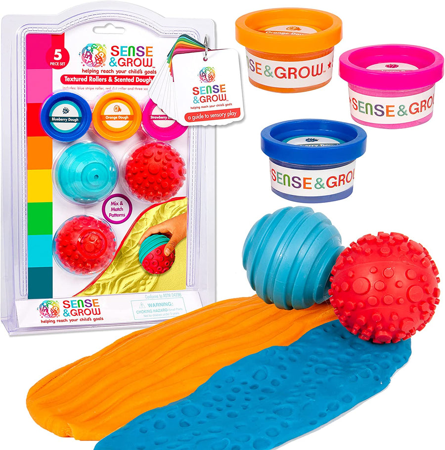 Sense & Grow Textured Rollers & Scented Dough Set - Safari Ltd®