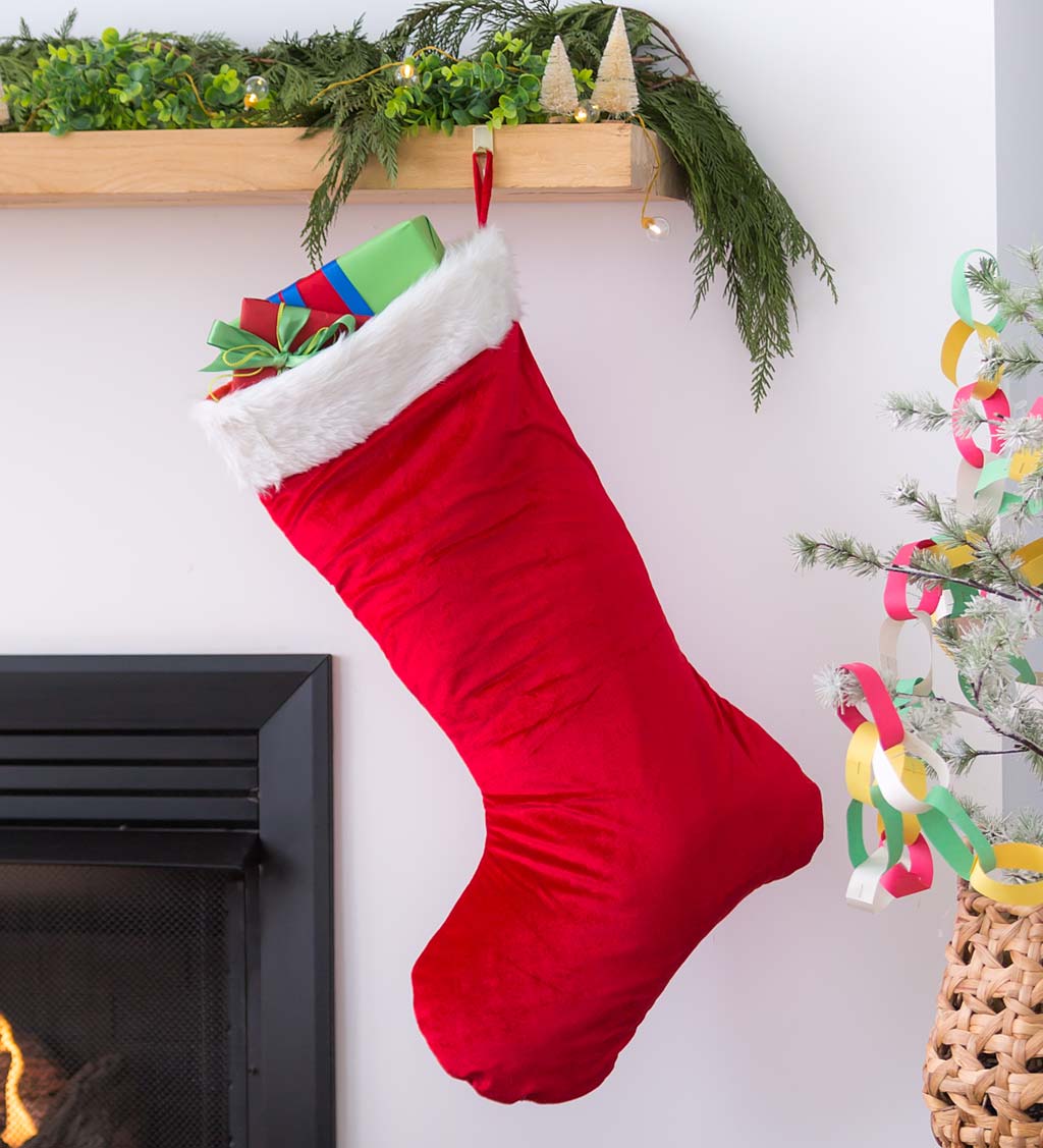 Super-Sized Velveteen Christmas Stocking - Safari Ltd®