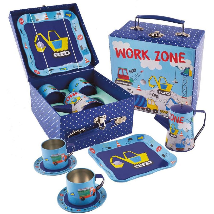 Tin Tea Set - Construction 7 pc - Safari Ltd®