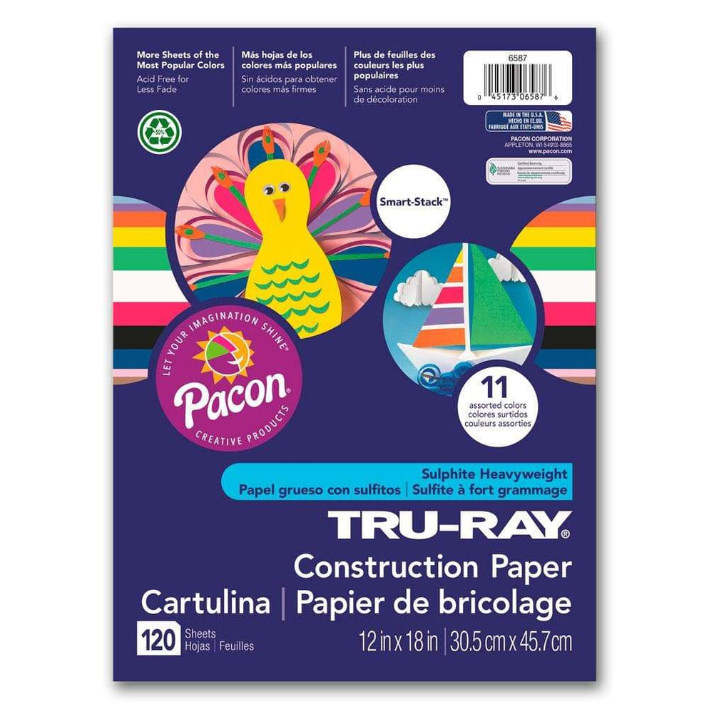 Tru-Ray® Construction Paper Smart-Stack™ - 120 Sheets | Supplies ...