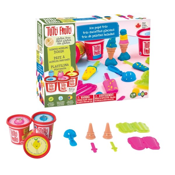 Tutti Frutti Modeling Dough Ice Pops Trio Kit - Safari Ltd®