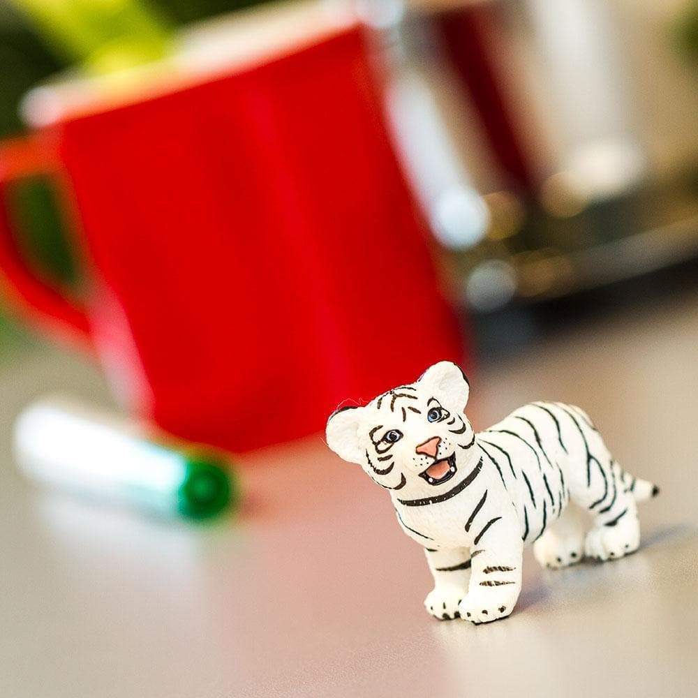 White Bengal Tiger Cub Toy | Wildlife Animal Toys | Safari Ltd.